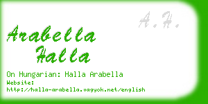 arabella halla business card